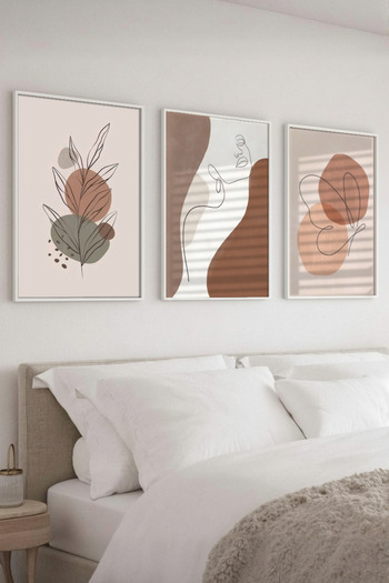 Wooden Factory Bohemian Style 3 Piece Framed Decorative Painting Set