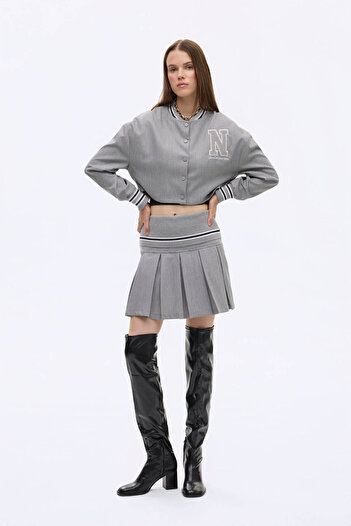 Quzu Gray Women's Skirt Etk00876