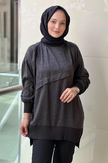 Nuss Vegan Silk Tunic with Ribbed Front