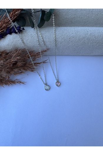 M Miel Heart Detail Set of 2 Necklaces
