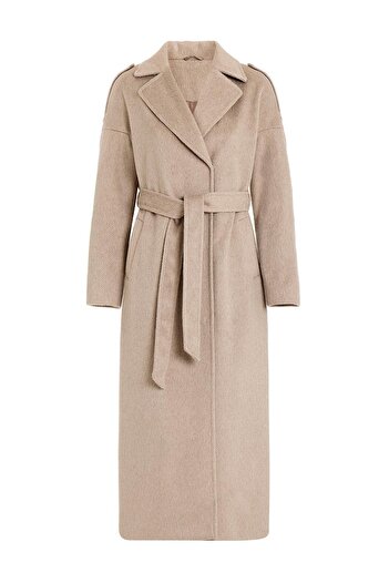Olcay Apolet Detailed Snap Closure Oversize Moher Coat Kum 3147