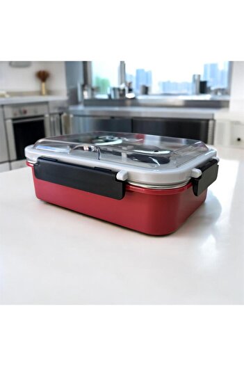 FixPoint Stainless Steel Food Storage and Transport Container Red 620 ml P-1414