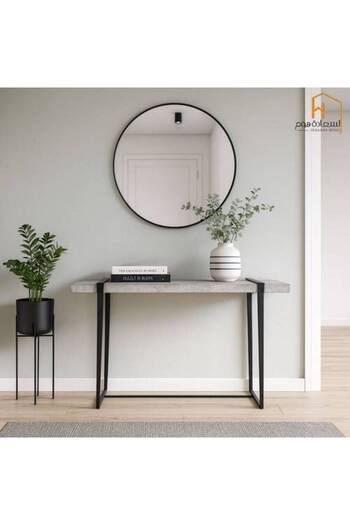 Al Saada Home Limited Quantity Wood Reception Console - Grey