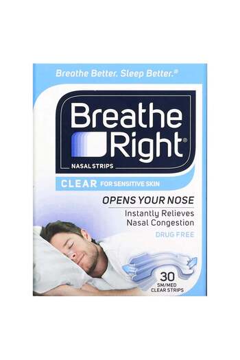 Breathe Right Breath Right Nasal Strips SM/Med Clear 30 Pieces