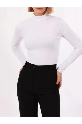 LİNOTTİ Women's Fishing Neck Long Sleeve Body
