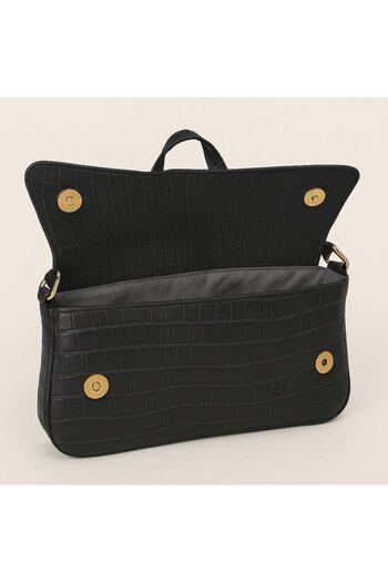HAKKE Women's Crocodile Skin Look Shoulder Bag