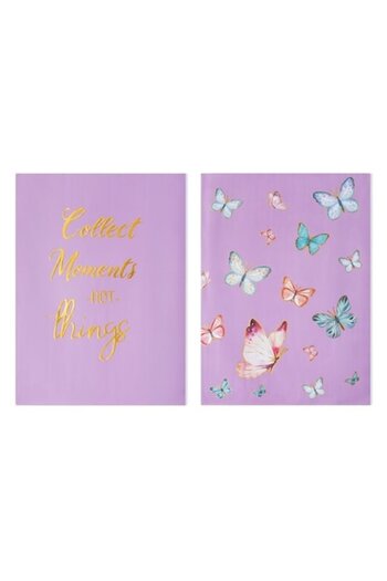 ANTBRO Covers A4 set 2 pieces, Antbro, purple with butterfly print, laminated, 21x29.7cm