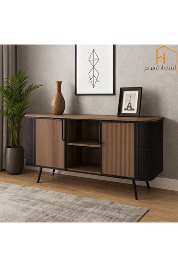 Al Saada Home Limited Quantity Multipurpose Buffet Cabinet - 80 X 40 X 160 cm - Gray