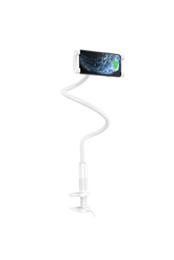 SOHO Suport de birou flexibil cu clemă și încărcare QI, 15W, compatibil cu smartphone-uri și tablete 4.7-7