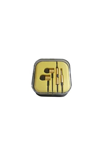 SOHO In-ear Metal Earphones with Dub Step Bass, 3.5 mm Jack and Microphone, Yellow