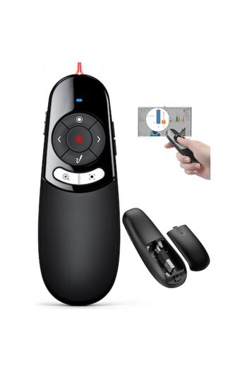 dinoster Indicator laser, Pointer Laser pentru Prezentări, DINOSTRIKE, Negru, USB C / USB A