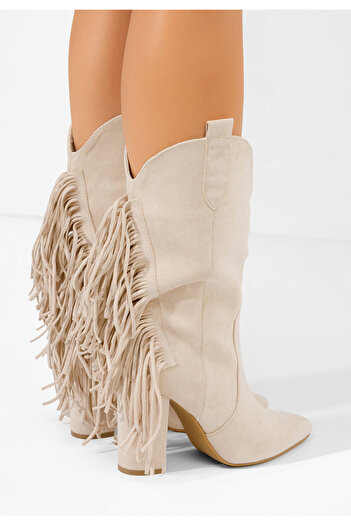 B T Shoes Καουμπόικες Μπότες Aurina μπεζ