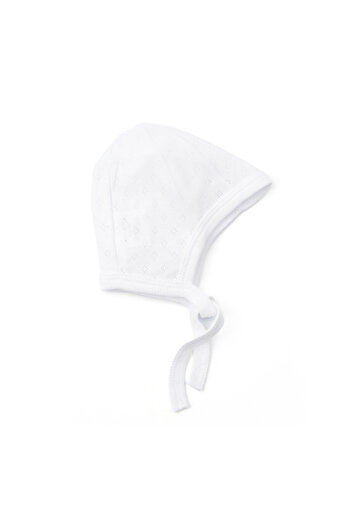 OEM Baby bonnet, cotton with pointelle pattern