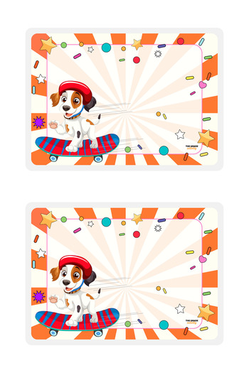 The Grade American Service Set of 2 Cute Puppy Children's American Service Tableware and Home Decoration Dining Coaster