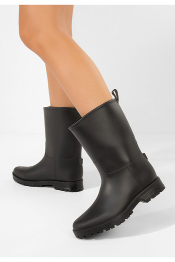 B T Shoes Černé dámské holínky Niviera