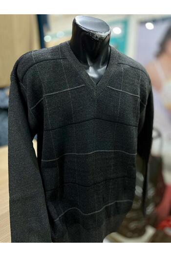 TCR Men's Knitwear V-Neck Patterned Sweater