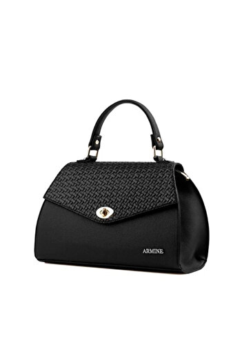 Armine Braided Hand and Shoulder Bag - 409 Black