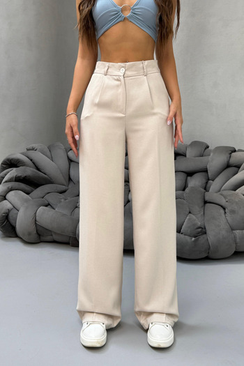 BİKELİFE Women's High Waist Wide Leg Loose Fit Casual Palazzo Pants