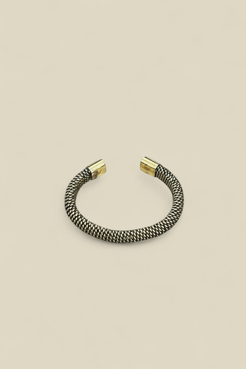 Sevilgülgünfinecrafts Men's Handmade Pure Brass Braided Bracelet - Modern & Authentic Design