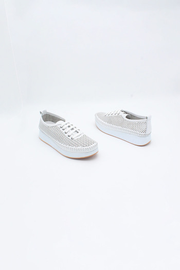ENDİCAN 790 82-25 Women's Genuine Leather Shoes White