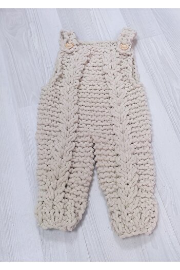 Kevser nur tuhafiye Hand-Knitted Baby Gardener Model Pants