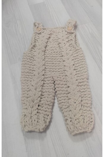 Kevser nur tuhafiye Hand-Knitted Baby Gardener Model Pants