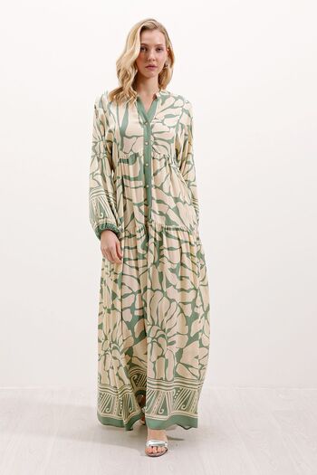 Hiccup Bdart Lined V-Neck Maxi Dress