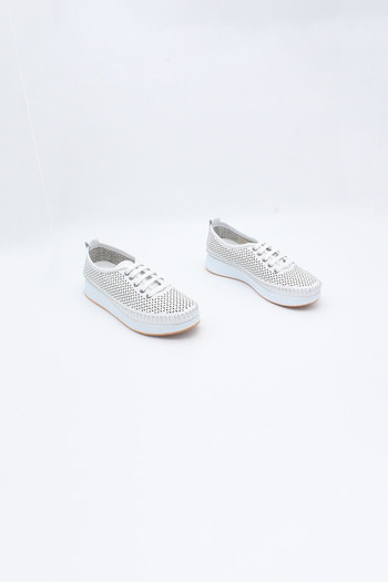 ENDİCAN 790 82-25 Women's Genuine Leather Shoes White