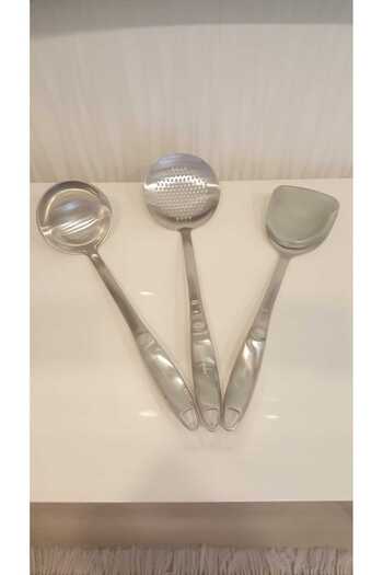 Tupperware Fairy Set, Swan Series Steel Ladle Colander Spatula Set