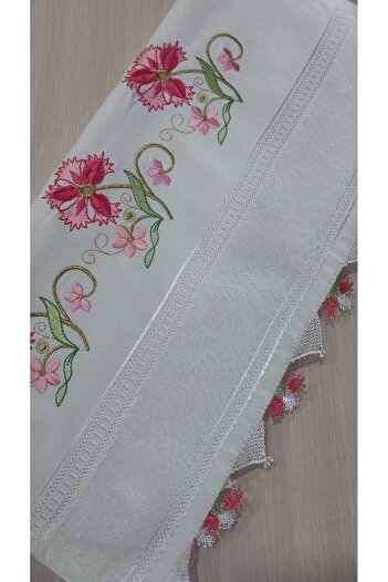 Papatyam Handcrafted Dowry Needlework Embroidered Towel Hand Knitted/Needle Embroidered/Handmade/Handcrafted/Waterfall