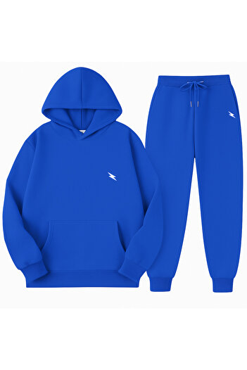 CLASSY.MODA Unisex Σετ αθλητικής φόρμας με κουκούλα με 3 κλωστές και παντελόνι Jogger με τσέπες καγκουρό ⚡   με τύπωμα