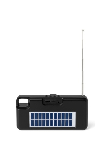 OEM Multifunctional Bluetooth Portable Speaker with FM Radio, LED Flashlight, Solar Panel, USB Charging,