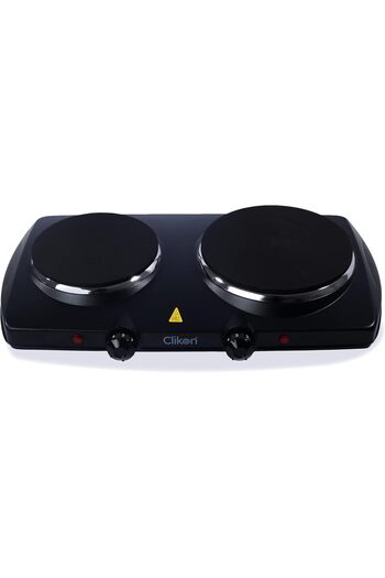 CLIKON - Dual Design Hot Plate, Variable Temperature Control, Over Heat Protection, Black, 2500 Watt