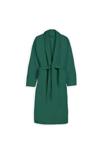 RALEX PUCIOASA Bathrobe and SPA Hotel with Kimono Collar Velour 100% Cotton, Unisex S/M, 420 grams/m², Green