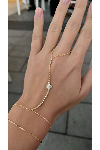 ZEYCE Gold Clover Dorikalı Anti-Tarnish Shahmeran