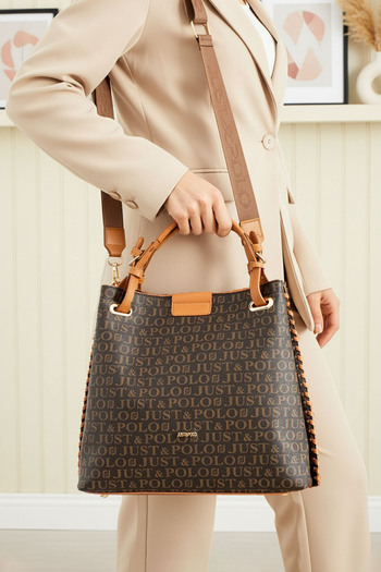 POLO CLUB Just Polo Women's Long Cross Strap 4 Compartment Shoulder & Hand Bag (31X27 cm)