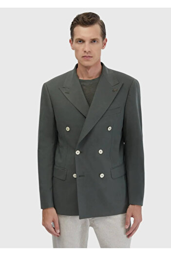 Ramsey Khaki Plain Slim Fit Jacket