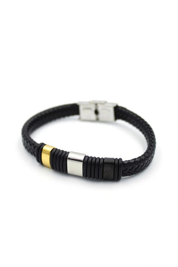 shopwave Leather men's bracelet - multi-color