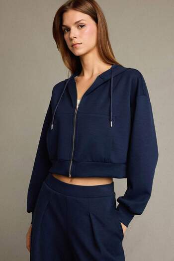 DeFacto Hooded Modal Zippered Sweatshirt G2915Ax25Au