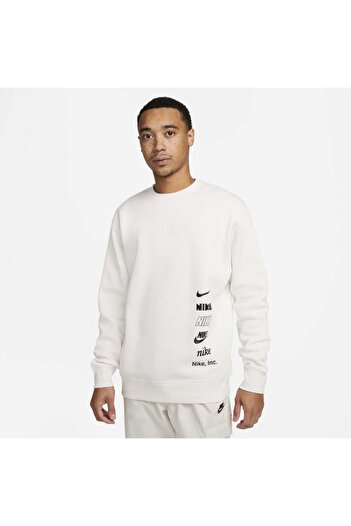 Nike Club Fleece Men's White Sweatshirt
