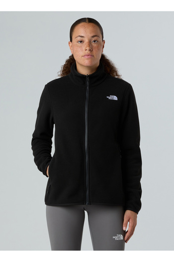 THE NORTH FACE Nf0A8D2Fjk31-Glacier Fleece Jacket Black Zippered Collar Standard Plain Women's Sweatshirt