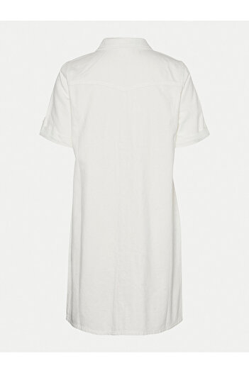 Vero Moda Γυναικείο Φόρεμα Τζιν 10309665 Λευκό
