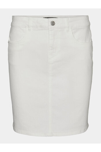 Vero Moda Γυναικεία Φούστα Τζιν 10279491 Λευκή
