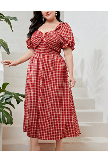 SHEIN Curve+ maxi dress, mix colors