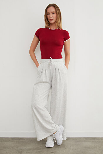 Fulla Moda 3 Thread Waist Tie Palazzo Sweatpants
