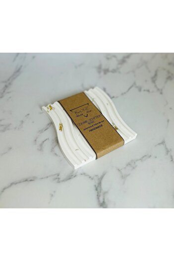 BeOne Luxury Cosmetics CERAMIC SOAP DISH WAVE WHITE