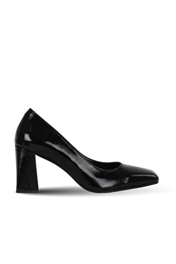Bueno Shoes Black Patent Leather Women's Heeled Shoes 39Wa2029