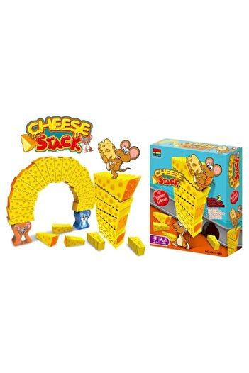 Toys Cheese Tower Game – Educational Board Game for Children and Family, 25×20 cm, Yellow