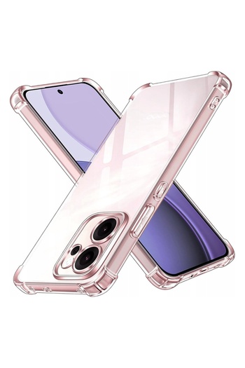 SKYDDAR INNOVATION Case for Oppo Reno14 F, Shockproof Clear Silicone, Silicone Slim, sticker set, Transparent