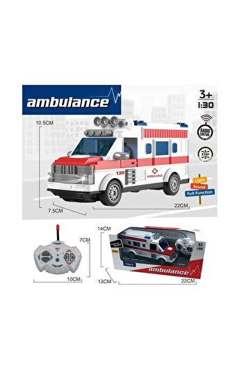 OEM Ambulance Toy with Remote Control, Lights, and Sounds for Kids 3+ Years